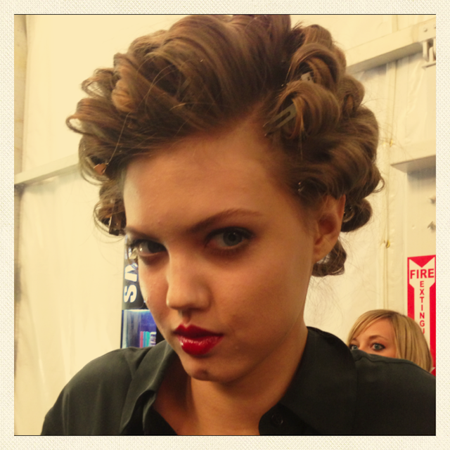 Lindsey Wixson backstage at Marc by Marc Jacobs Fall 2013