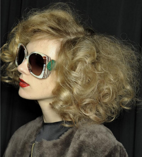 Marc by Marc Jacobs Fall 2013 Red Lip Curly Hair