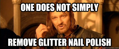remove glitter polish