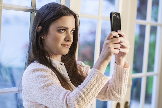 Girl taking a profile picture