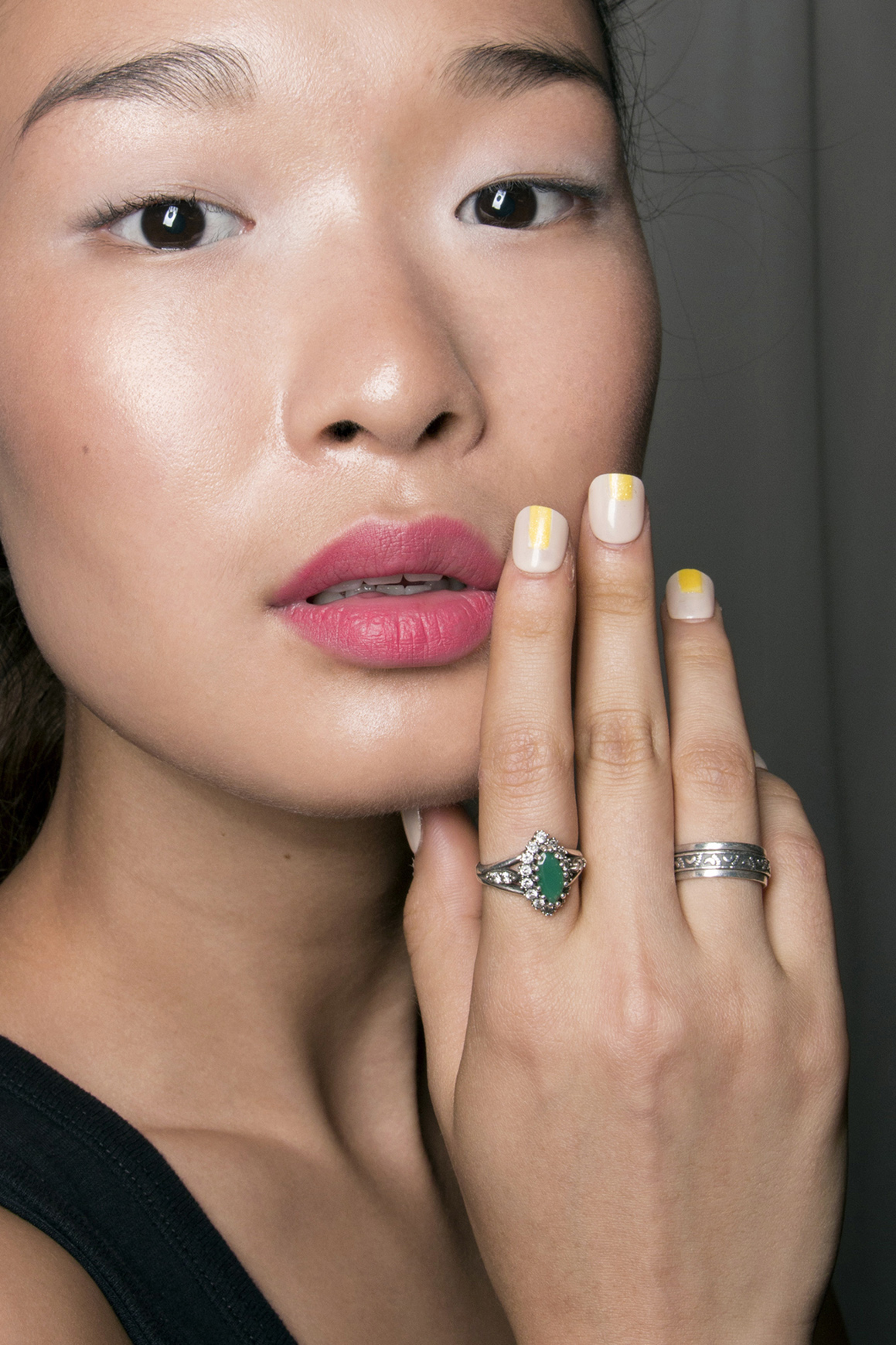 Neutral and neon nails