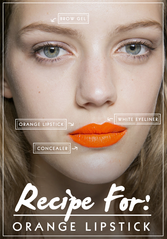 orange lipstick