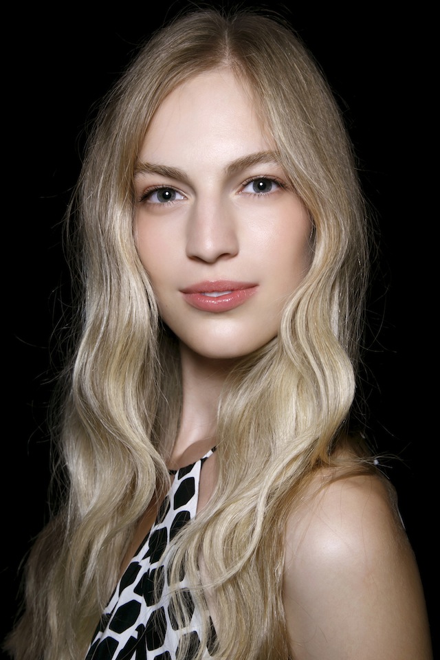 Girl with beachy waves