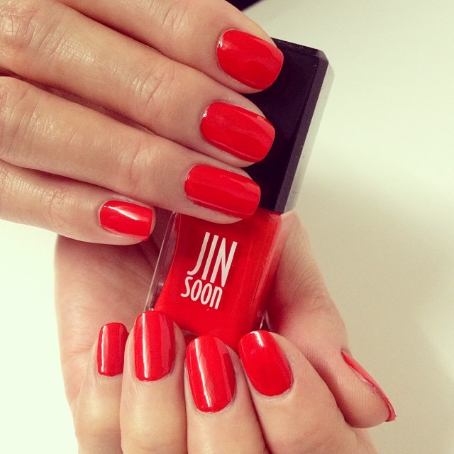 jin soon orange nail polish