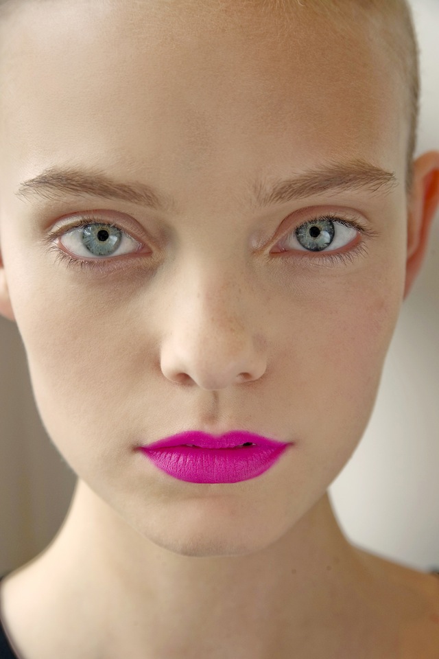 Hot pink lip