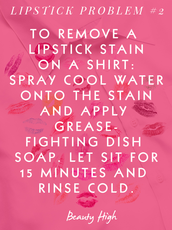 how to remove lipstick stains