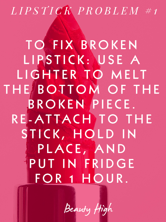 how to fix broken lipstick