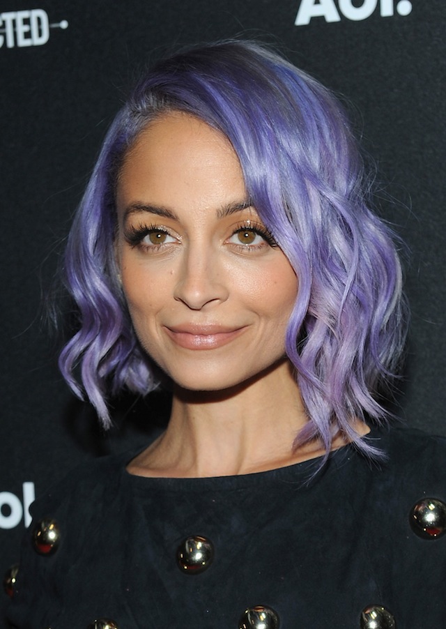 Nicole Richie purple hair