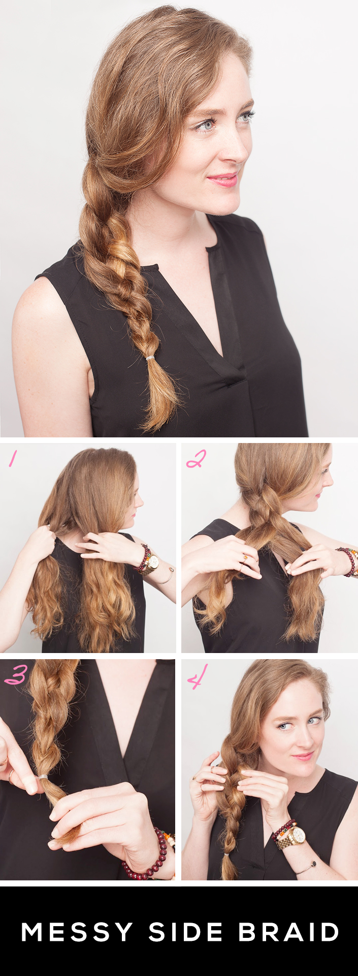 loose side braid tutorial