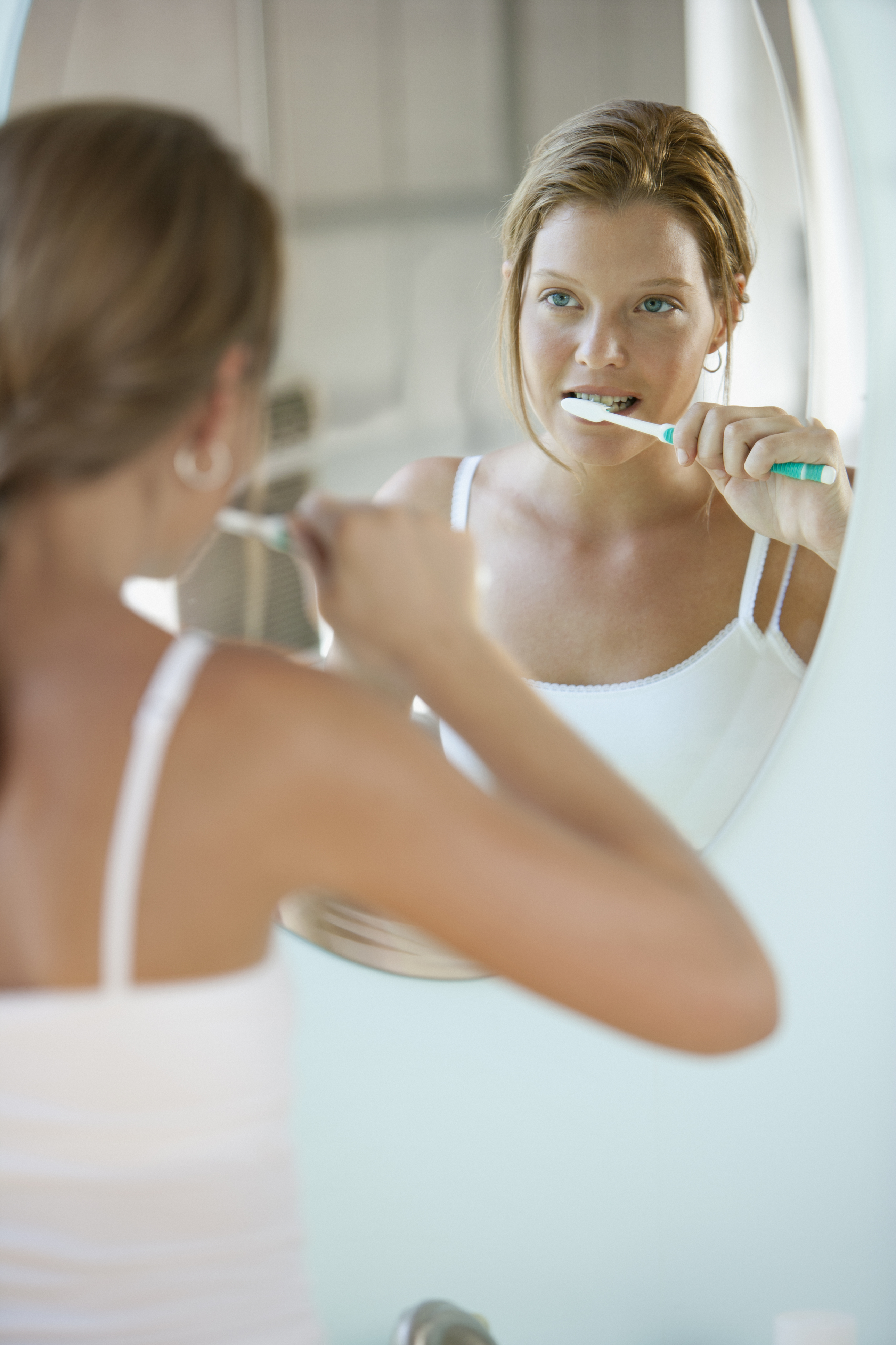 brushing teeth