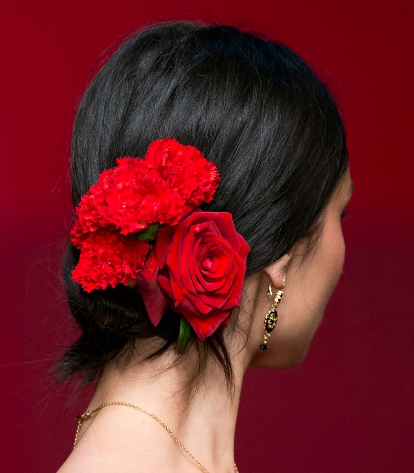 Buy Red Flower Hair Clip Red Rose Hair Piece Spanish Rose for Online in  India - Etsy